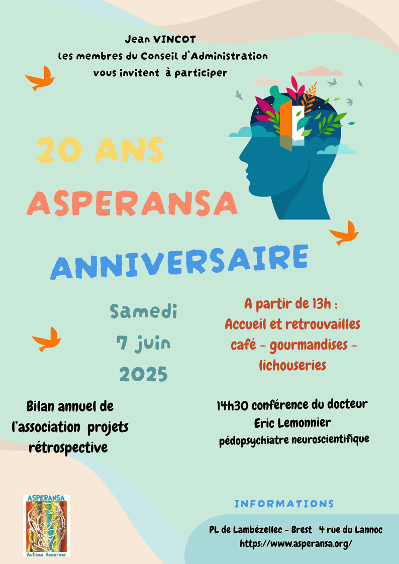 Affiche 20ème anniversaire d’Asperansa